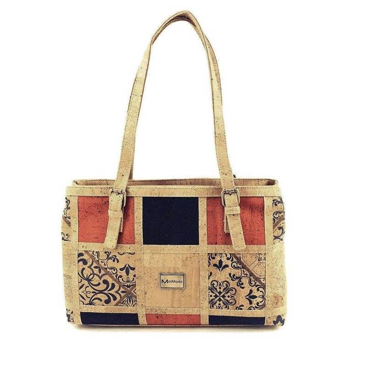 Cork Shoulder Bag Large Vegan Handbag for Women Esperanza for wholesale by Moddanio Cork