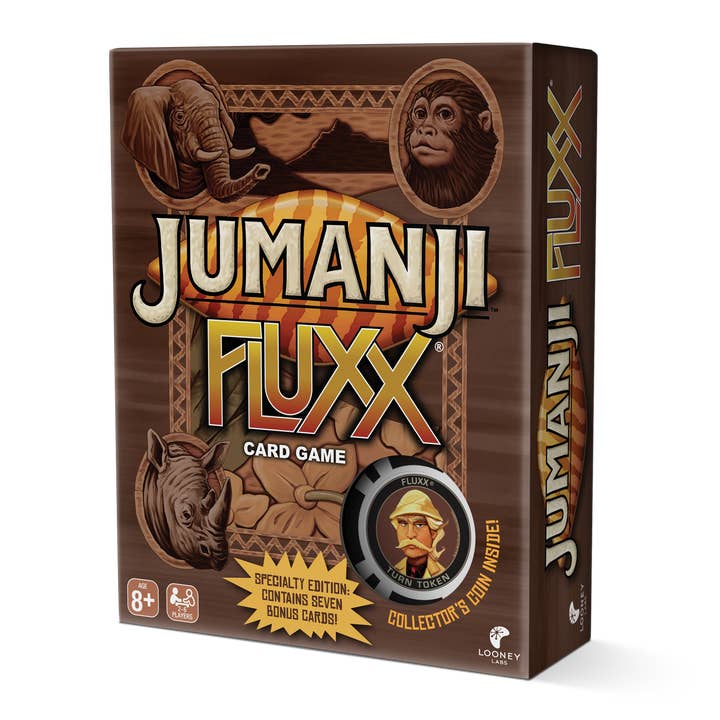 Jumanji Fluxx specialutgåva för wholesale av Looney Labs