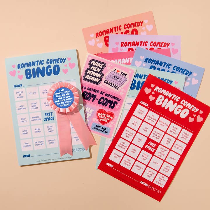 And Here We Are - Wholesale Card Game - Rom-Com Cheesy Movie Night Bingo - - Stocking stuffer, Holiday, Gift Guide1