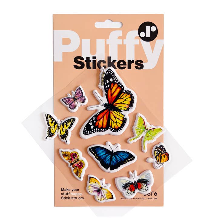 Winged Things Puffy Sticker Sheet for wholesale by J6R6