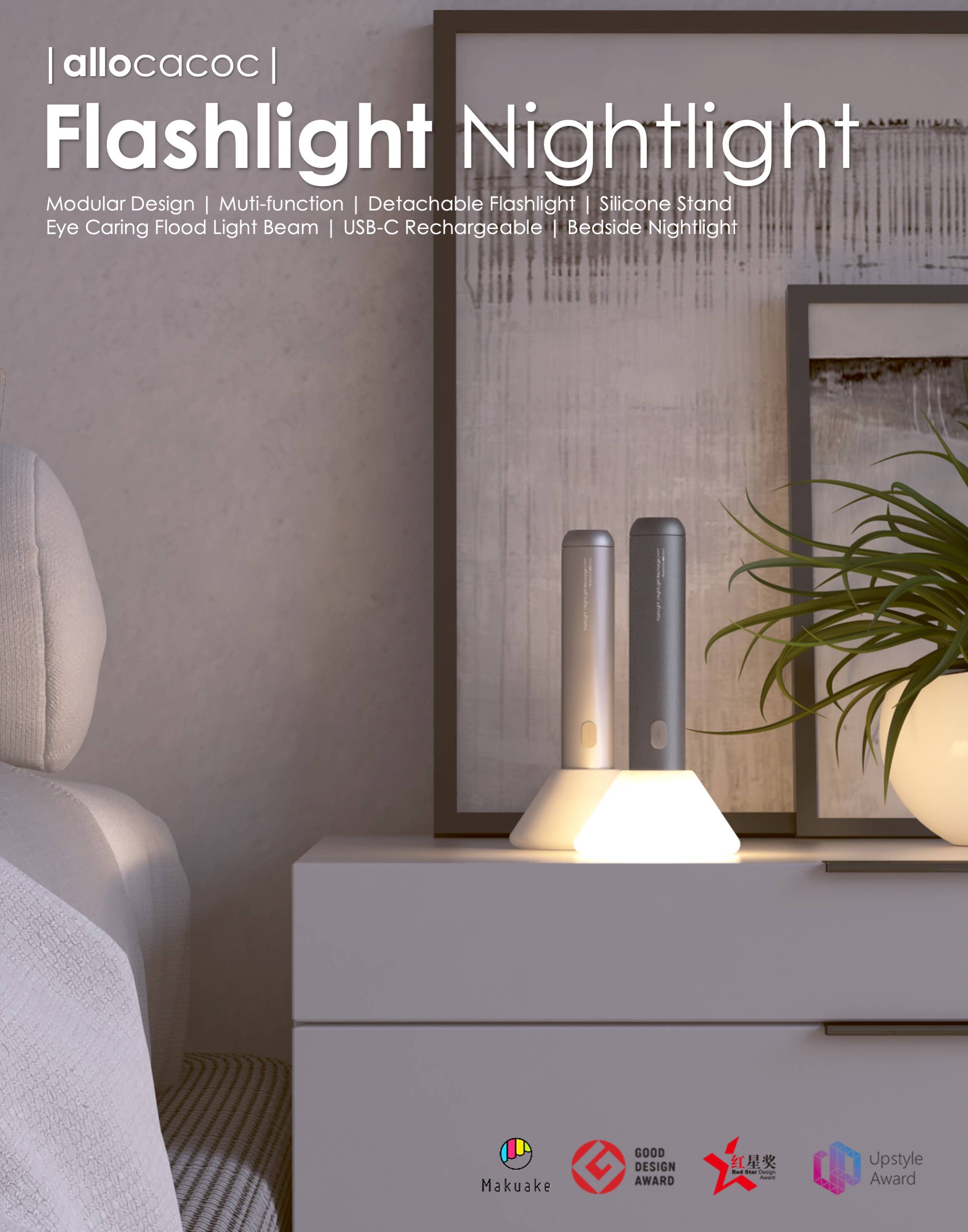 black FlashLight Rechargeable with Clip - Best for Dorm, Decor for wholesale on Faire3