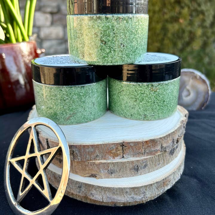 You Are Uniquely Magic - Wholesale Meditation Supplies - Green Witches Salt-Prosperity and Wealth 5oz7