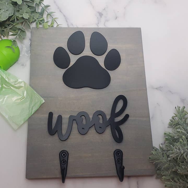 Rosie and Vi - Wholesale Sign - Custom Dog Leash Holder | Dog Lover Gift | Dog Sign | Person