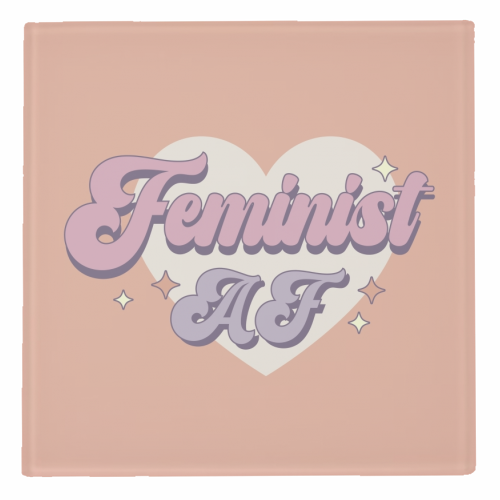 ART WOW - Vente Sous-verre - Dessous de verre 'Féministe AF' par Giddy Kipper2