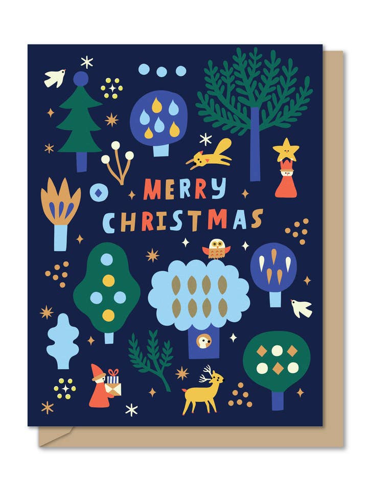 Foresta di Natale | Set di Natale in Scatola A2 - 6 biglietti per la vendita all'ingrosso da parte di Maginating