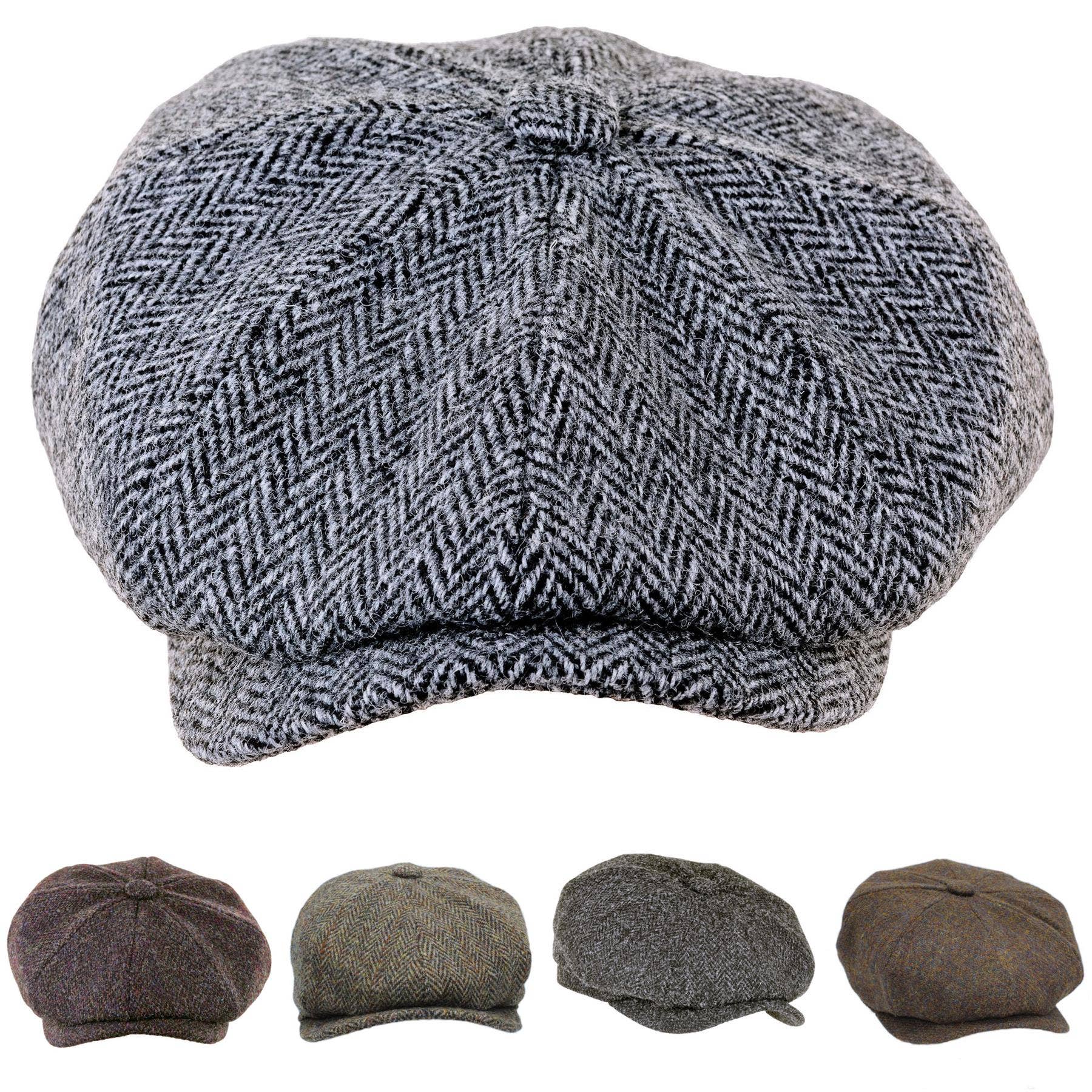 Heather Hats & Accessories - Vendita all'ingrosso Berretto - Unisex - Cappello Newsboy a 8 Pannelli Scott in Harris Tweed6