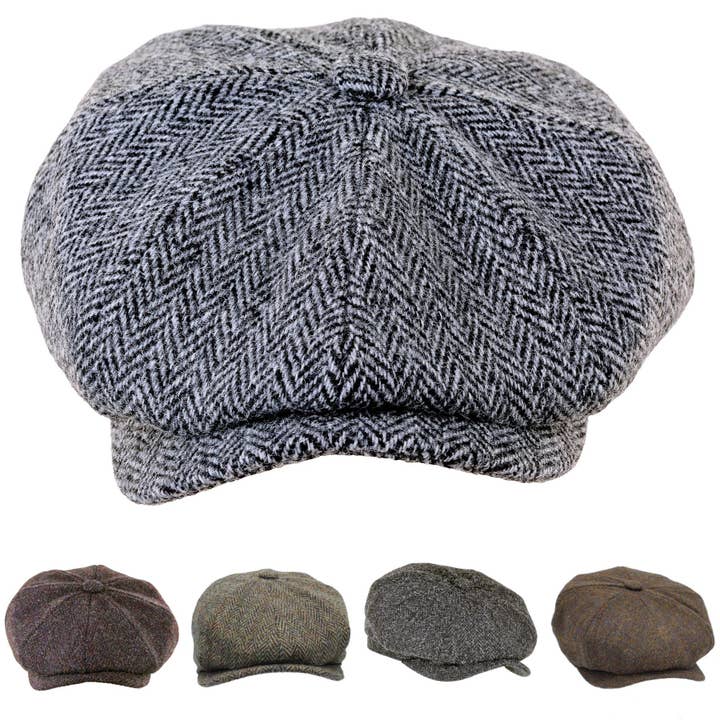 Heather Hats & Accessories - Vendita all'ingrosso Berretto - Unisex - Cappello Newsboy a 8 Pannelli Scott in Harris Tweed6