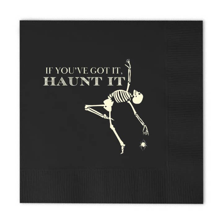 If You've Got It Haunt It Halloween Cocktail Paper Napkins for wholesale by Sunshine Daisy LLC