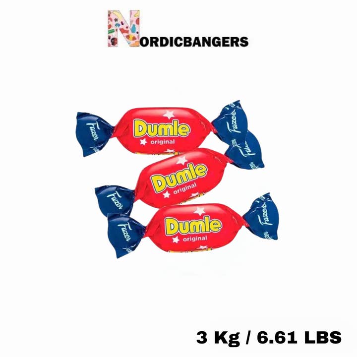 DUMLE ORIGINAL Wrapped Candy Bulk Swedish Candy Mix and pick for wholesale by Nordicbangers - Swedish Candy Supply