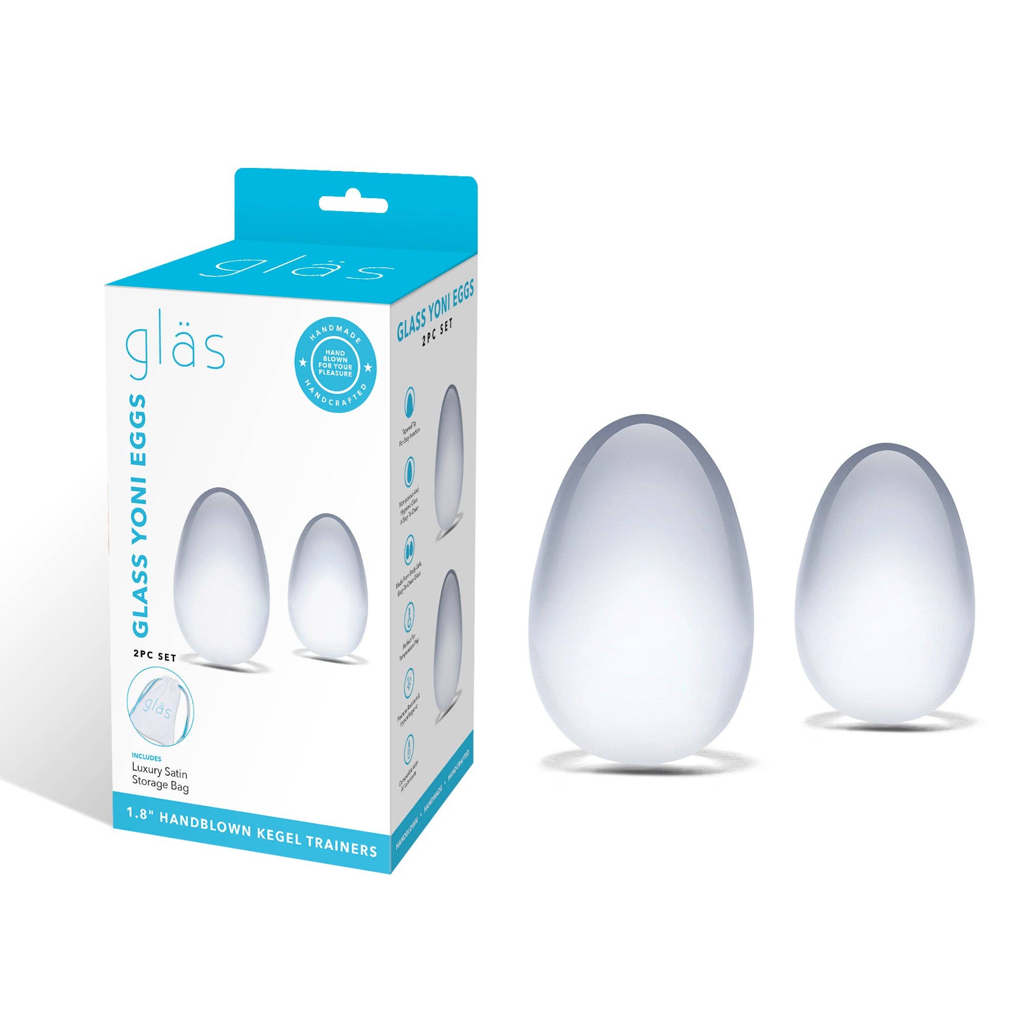 Lux Fetish Store - Wholesale Sex Toy - Glass Yoni Eggs Kegel Training Set4