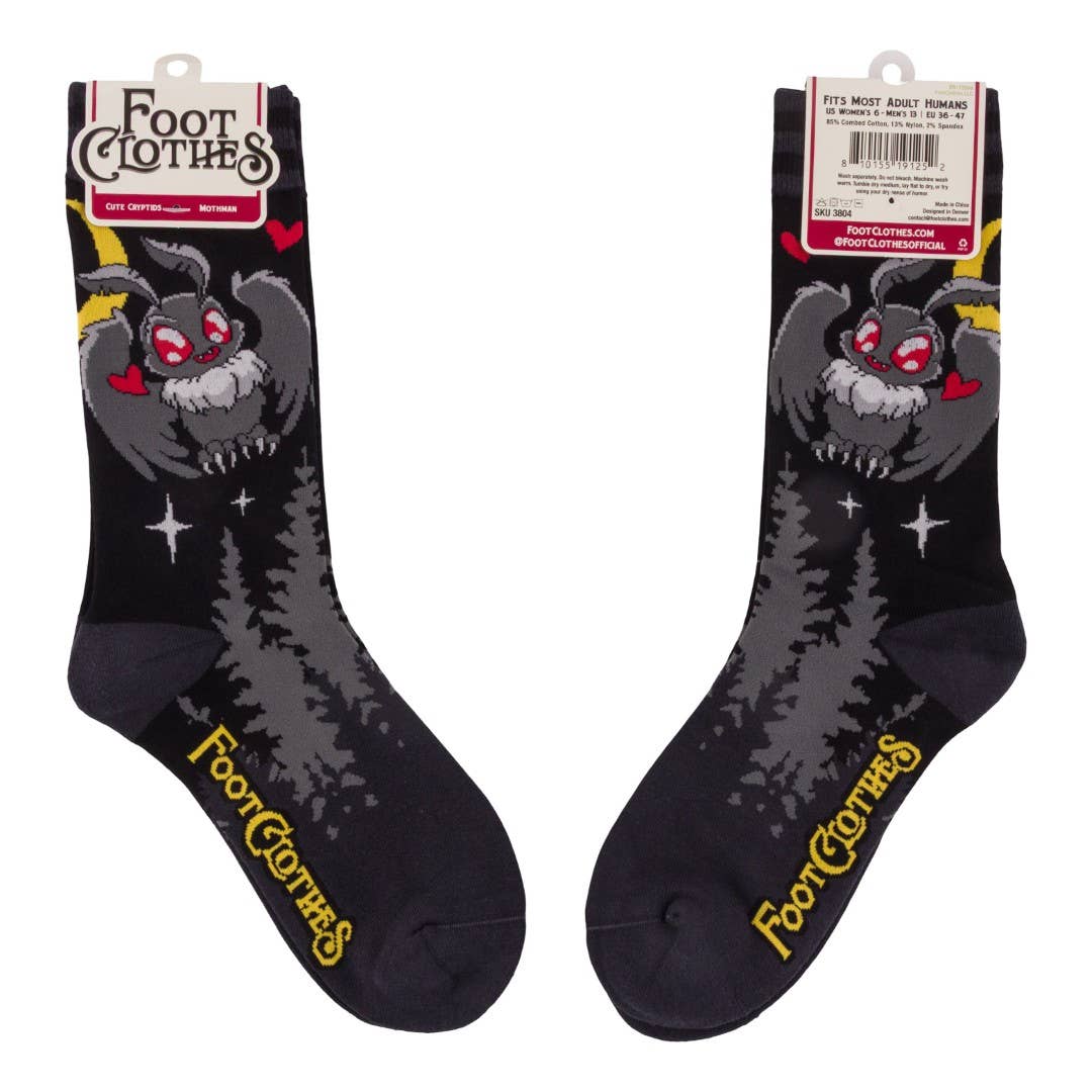 FootClothes LLC - Wholesale Socks - Unisex - Cute Mothman Crew Socks10