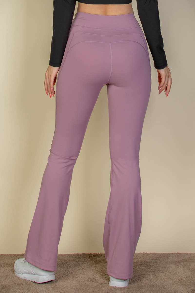 CAPELLA APPAREL - Wholesale Broek - Dames - Flared legging met brede tailleband10