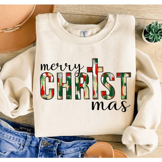 Carolina Moon - Wholesale Graphic Sweatshirt - Women's - Merry ChrisTmas Crewneck