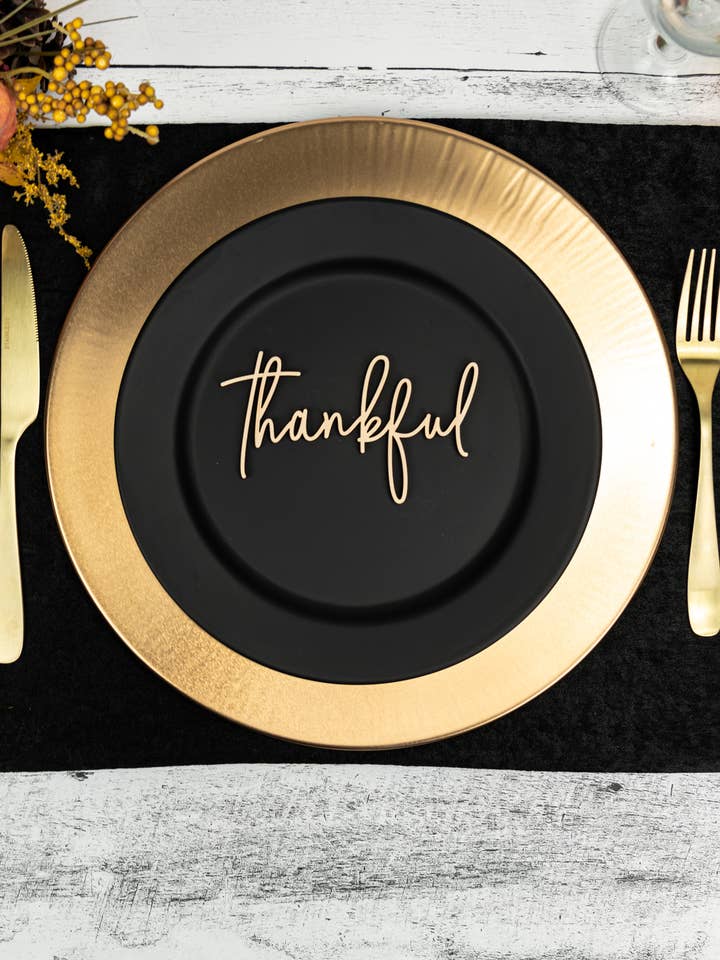 Décorations pour cartes Thankful Place, décoration de table, 3,1 pouces de haut pour la vente par KobasicCreations