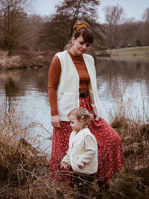 Schaapmaatje - Vente Veste sans manches – enfant - Gilet sans manches en laine beige Bébé/Enfant12