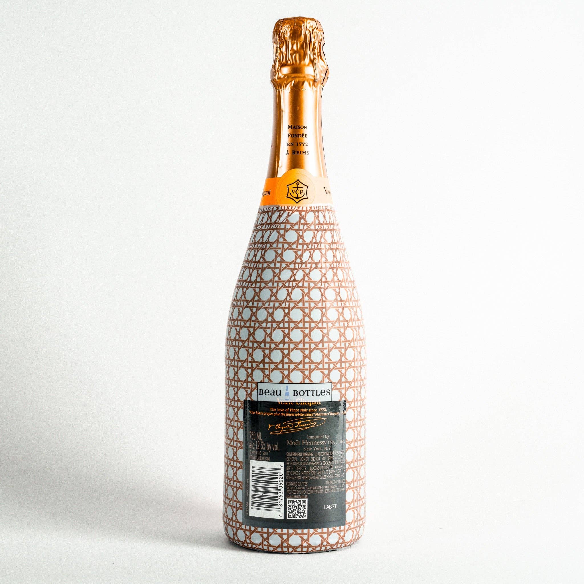 Beau Bottles – wholesale Presentpåse för vin – Beau Bottles Brun och Vit Käpp – Champagnekollektion3