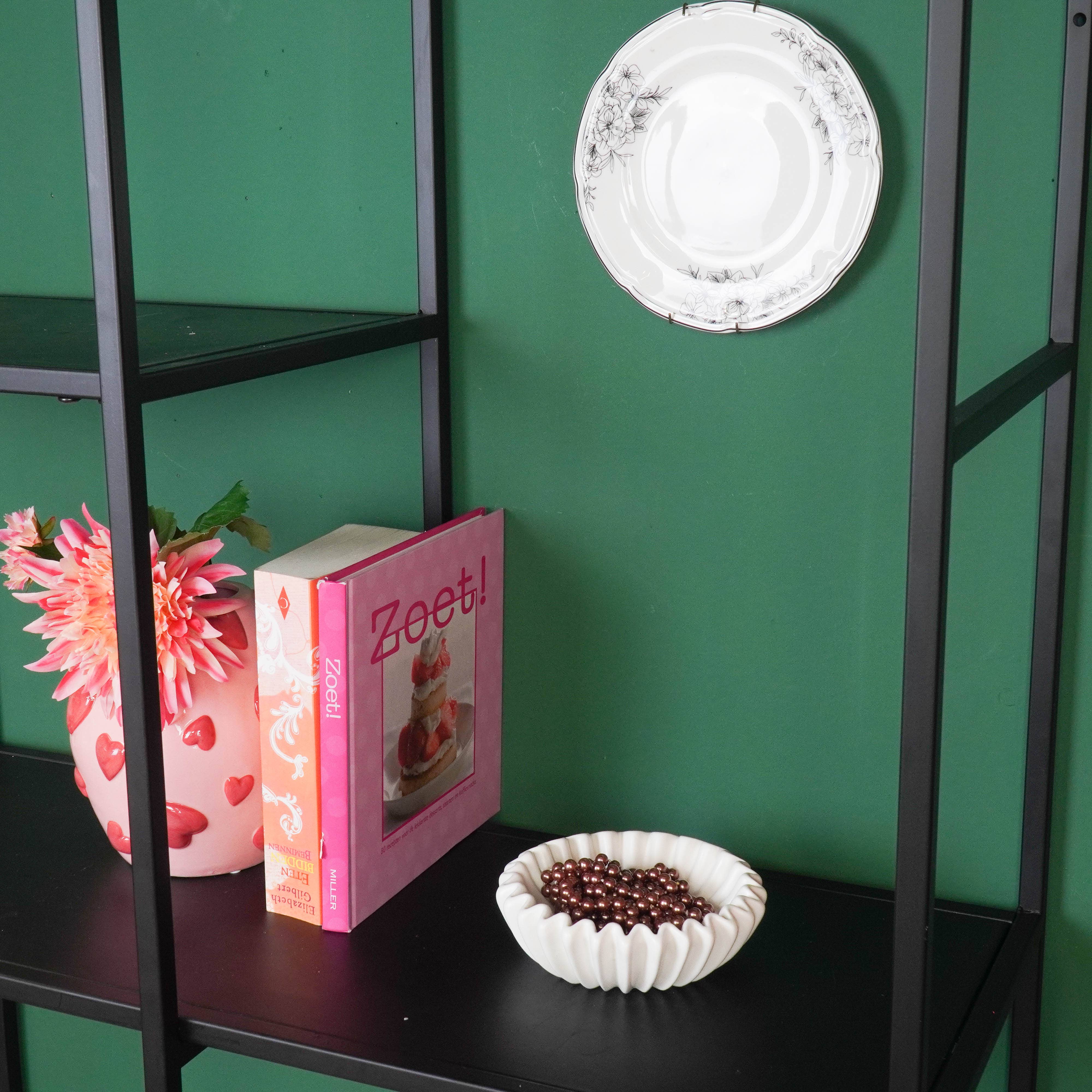 Housevitamin bv - Wholesale Decoratief bord/schotel/kom - Kom - Geplooide Kom - Keramiek - Wit - 15x15x4,5 cm6