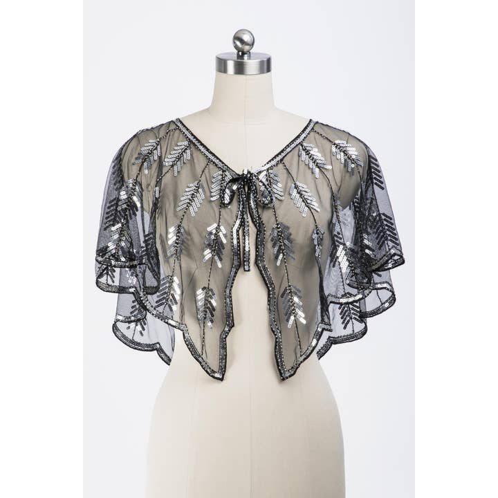 SAACHI - Wholesale Capelet - Women's - Mesh Sequin Capelet