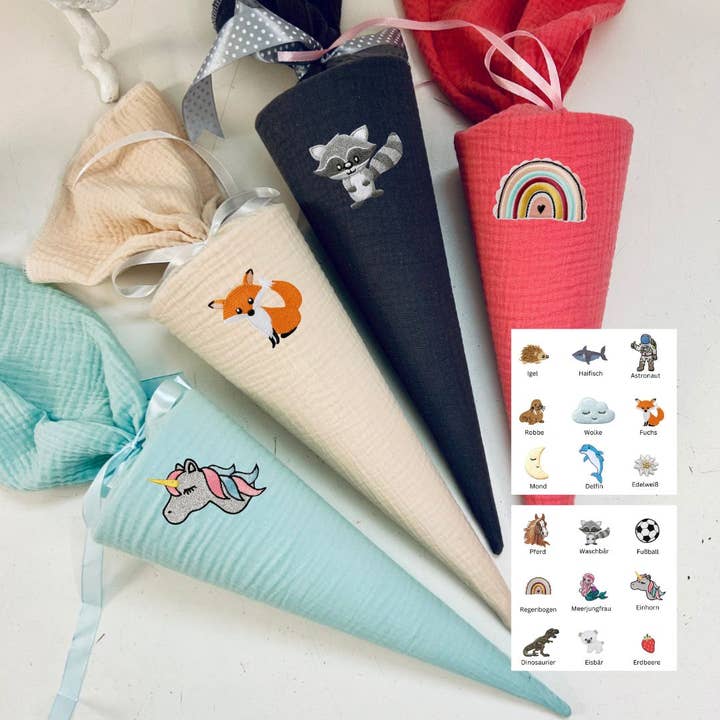 Küstenfieber® - Wholesale Gift Box - Small muslin school cone with motif – handmade in Hamburg9