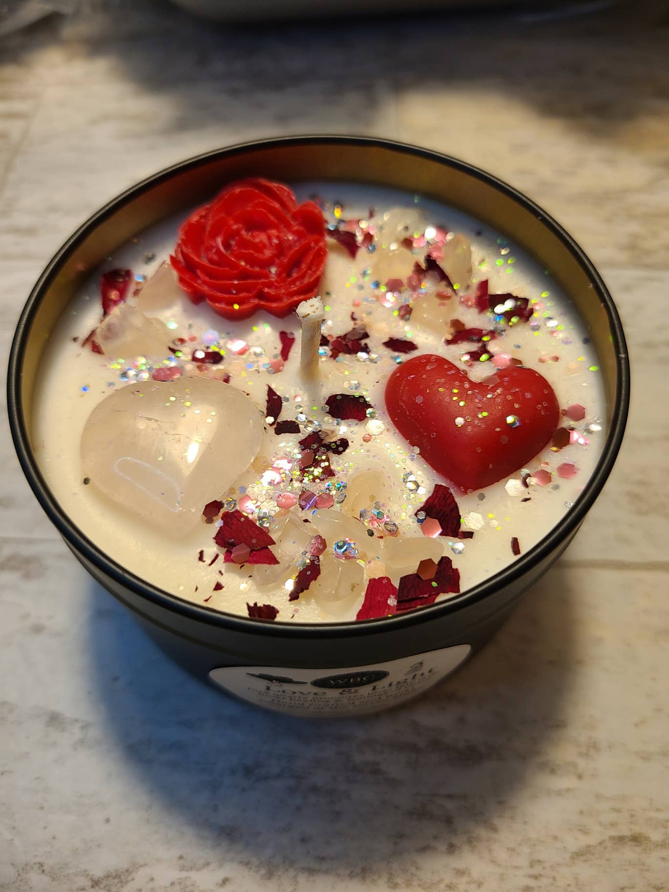 WBC Shops - Wholesale Jar/Filled Candle - Love and Light Soy Intention Candle, for Self Love