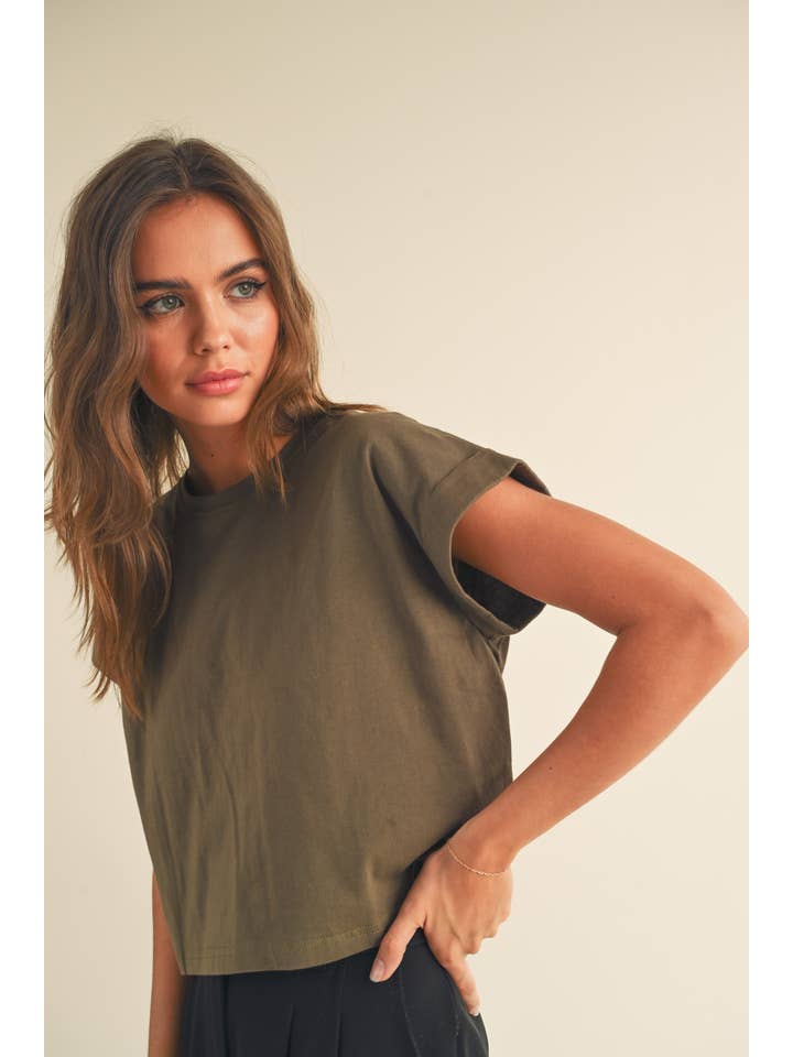 MIOU MUSE - Vente Chemisier – femme - T2263 HAUT À MANCHES BOUTONNÉES ET COL ROND19