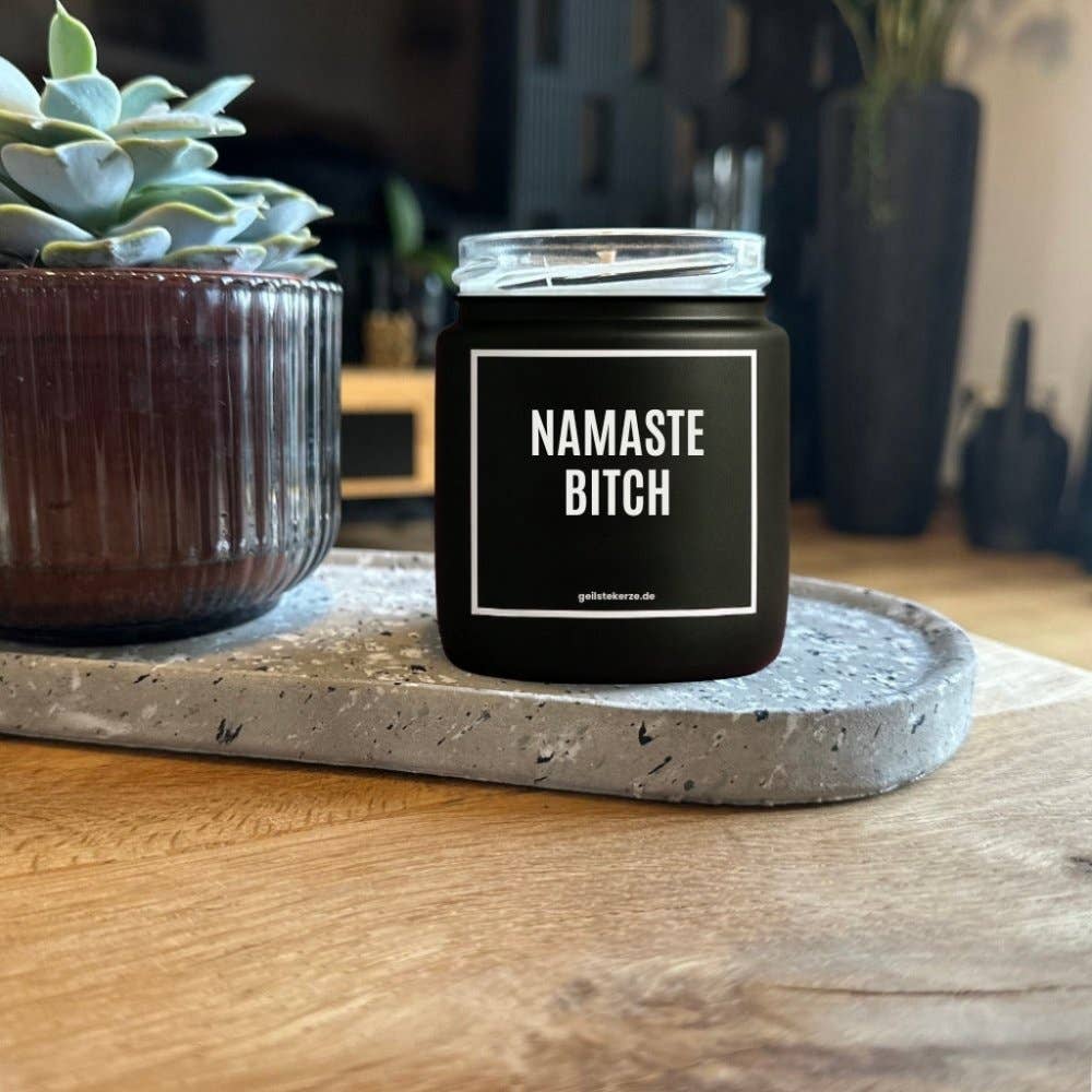 geilstekerze - Wholesale Jar/Filled Candle - Vegan Organic Candle with Quote – NAMASTE BITCH1