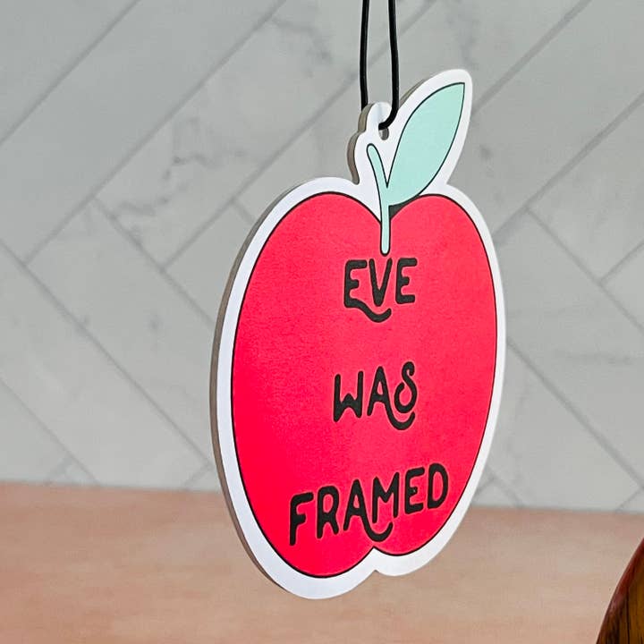 The Silver Spider - Wholesale Car Freshener - Women's - Eve was framed Apple scented Car Air Freshener feminist