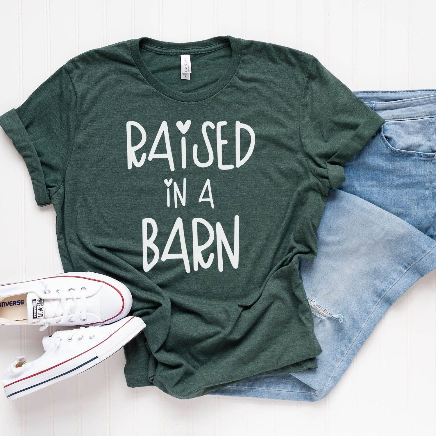 Simply Tees - Vente T-shirt sérigraphié – femme - T-shirt Raised In A Barn Forest1