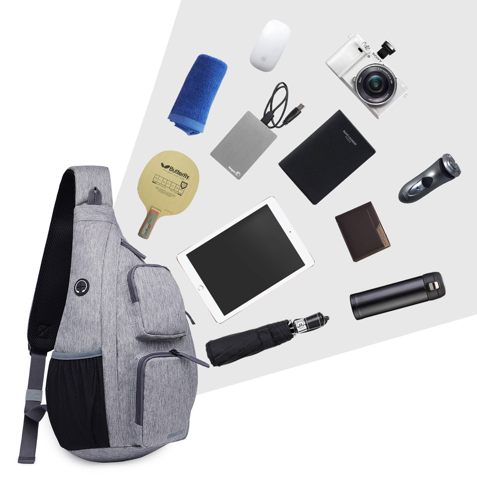 wandf - Wholesale Backpack - Unisex - WANDF Crossbody Sling Chest Bag Mens Travel Backpack23