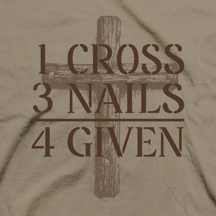 Khaki Kerusso Christian T-Shirt The Cross for wholesale on Faire5