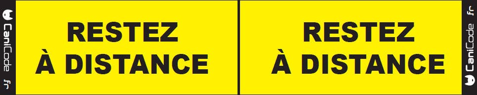 AniCode - Wholesale Pet Collar Charm - Dog - Scratch front/back CaniCode® KEEP YOUR DISTANCE0