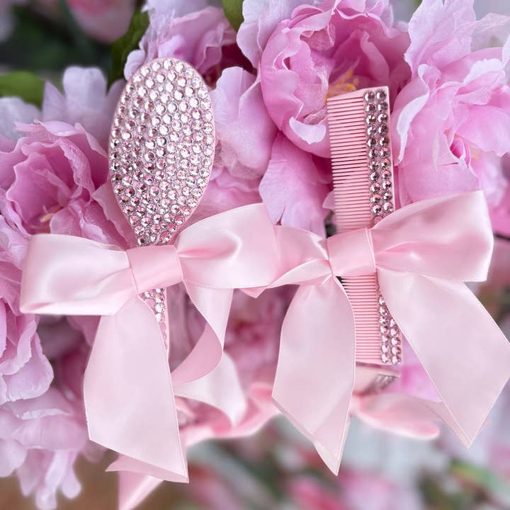 PinknChic Boutique - Wholesale Hair Brush/Comb Set - Kids & Baby - Bling Baby Brush & Comb Set