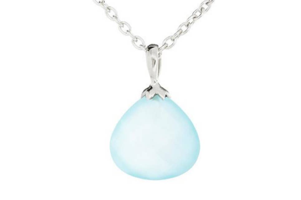 POMEGRANATE - Wholesale Pendant/Charm Necklace - Hera Chalcedony Silver Pendant Necklace