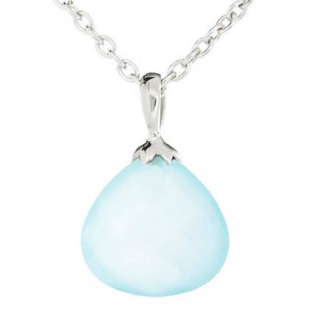 POMEGRANATE - Wholesale Pendant/Charm Necklace - Hera Chalcedony Silver Pendant Necklace0