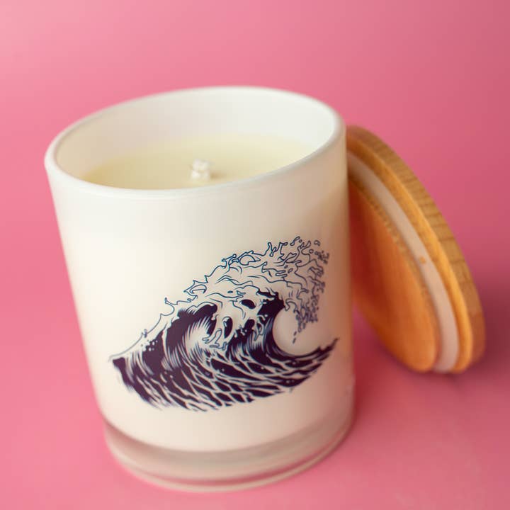 Ocean Wave Summer Beach Soy Candle for wholesale by Unplug Soy Candles