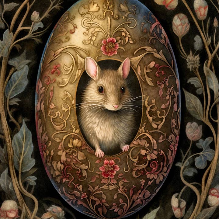 Fripperies - Wholesale Postcard - Easter Eggs: Mouse | Map of Fripperies