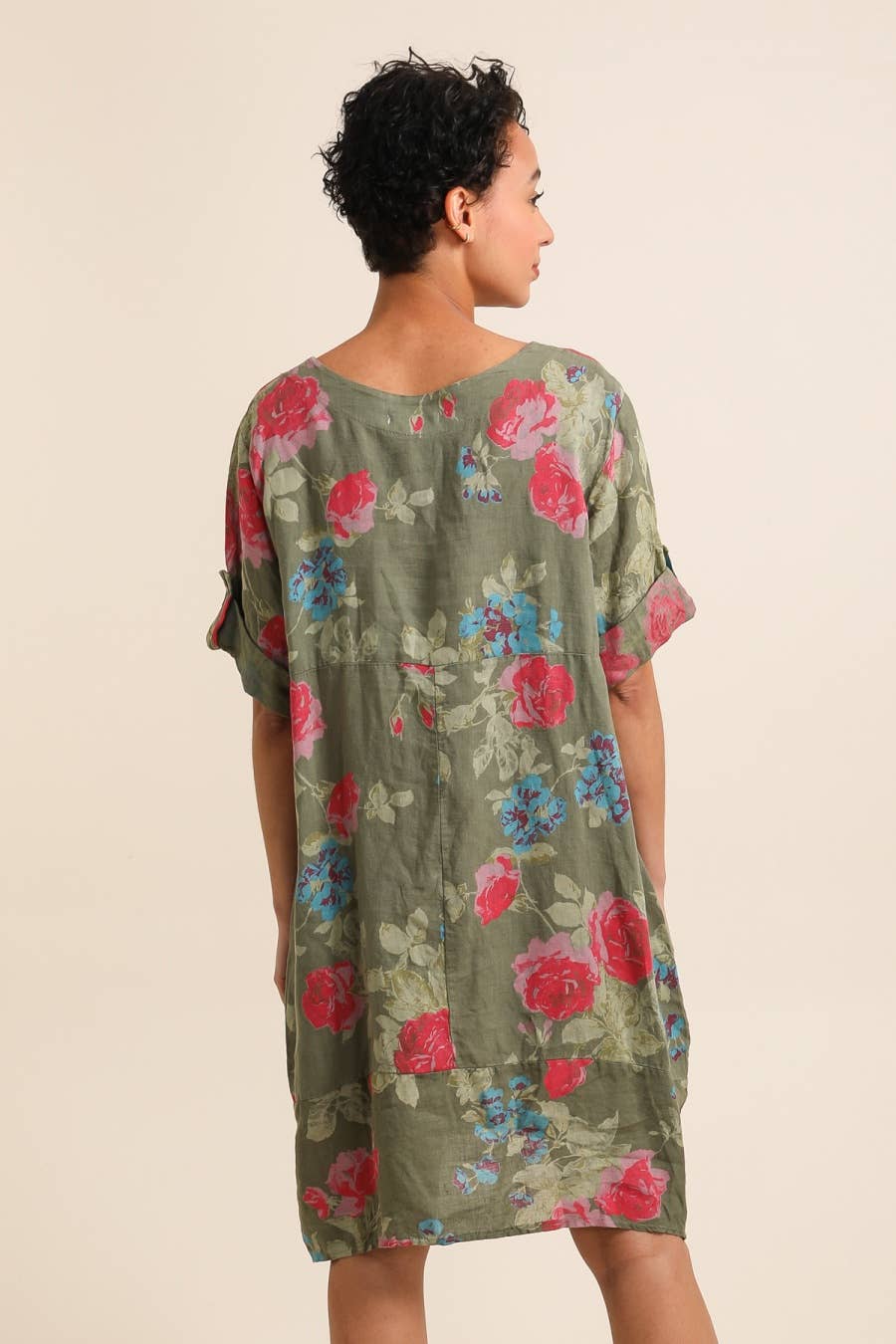 la maison des fibres naturelles – wholesale Klänning - Dam – Klänning i 100 % linne med blommönster 324025