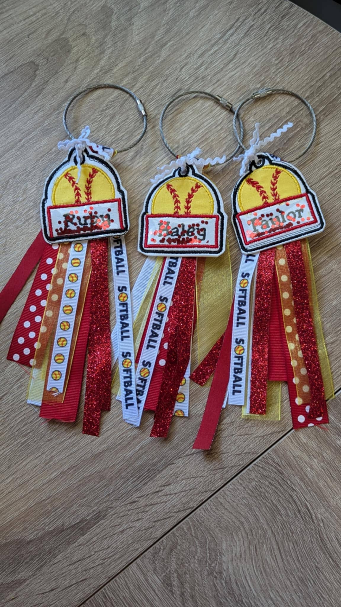 525 Fiber and Designs - Wholesale Keychain - Unisex - Baseball or Softball Bag Tag- Personalized/Custom Embroidery3