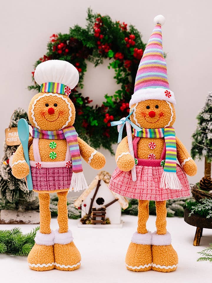 CWMM10290_CHRISTMAS STRETCH GINGERBREAD DOLL PLUSH DECOR for wholesale by NINEXIS