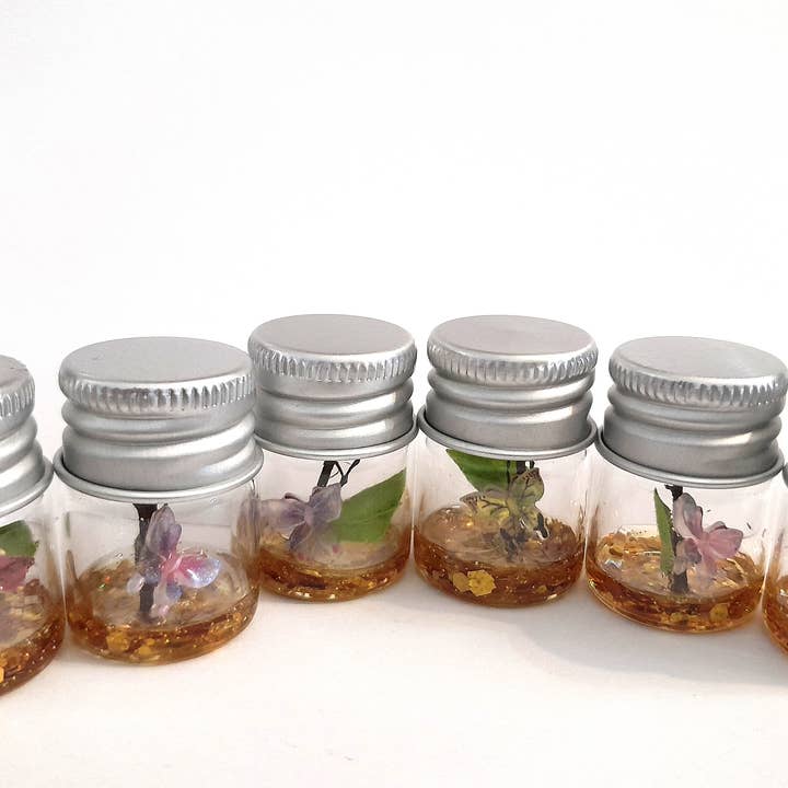 SUPERAWWWSOME - Vente Plantes artificielles - Bouteille de Spécimen de Papillon, Miniature de Maison de Poupée, cadeau nature8