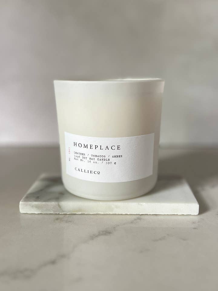 Bougie en soja faite maison pour la vente par Callieco