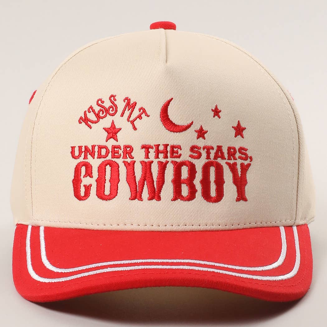 Fashion City - Vendita all'ingrosso Cappellino  da camionista - Unisex - Cappellino da camionista ricamato "Baciami sotto le stelle"3