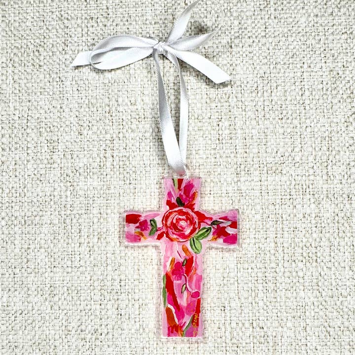 Love Christian Cross Ornament for wholesale by Jeanne Player Fine Art