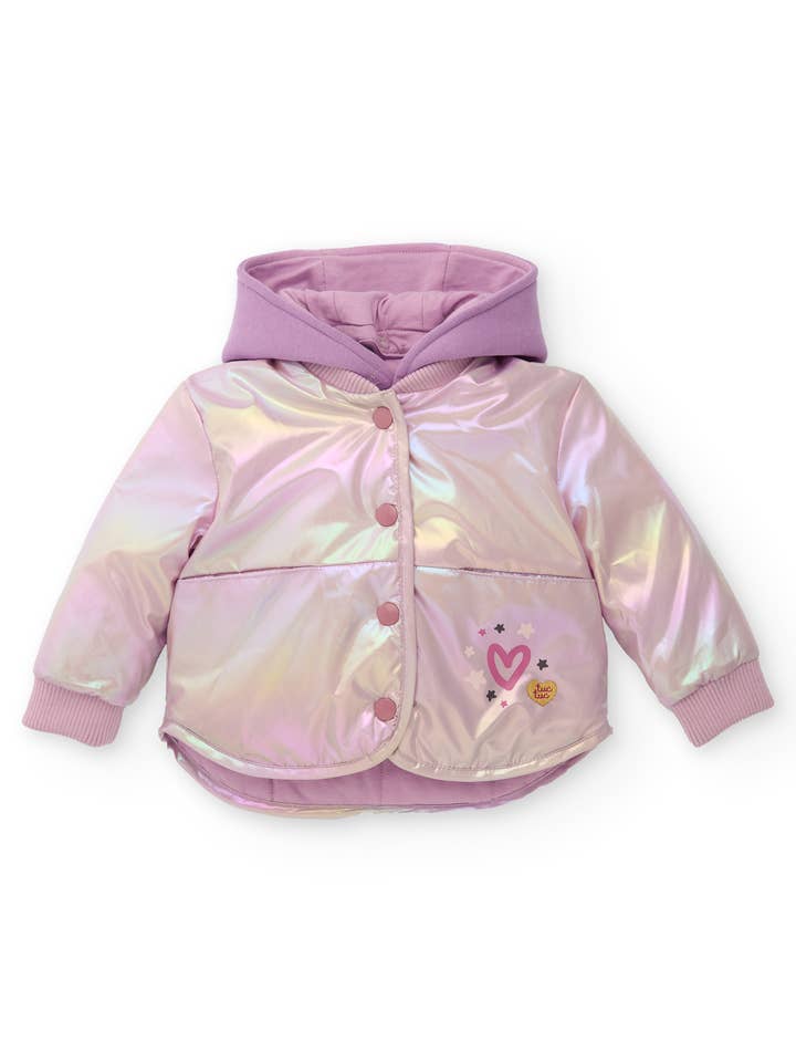 tuc tuc - Wholesale Parka - Kids - Bright pink hooded girl's parka0