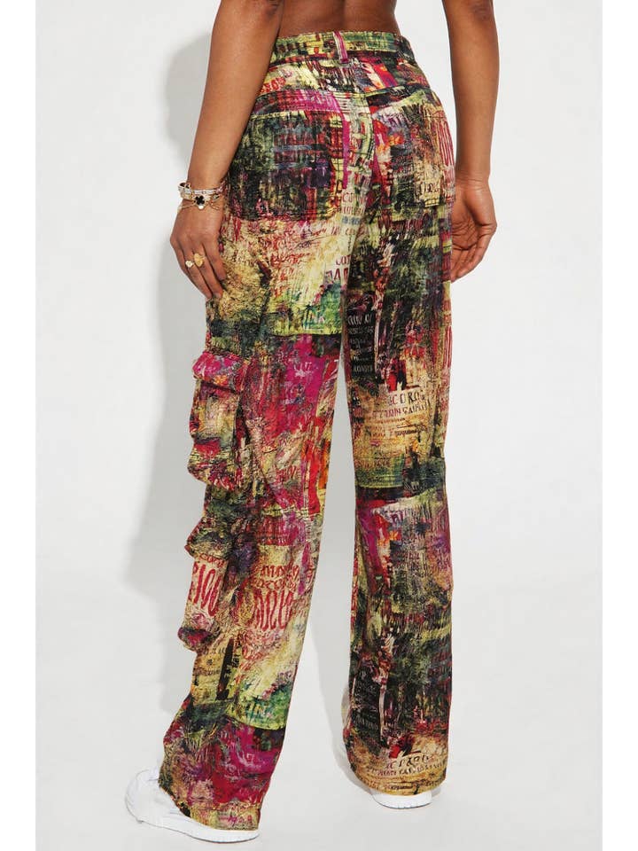 5besties inc - Wholesale Jeans - Women's - TIE DYE PRINT UTILITY CARGO JEANS7