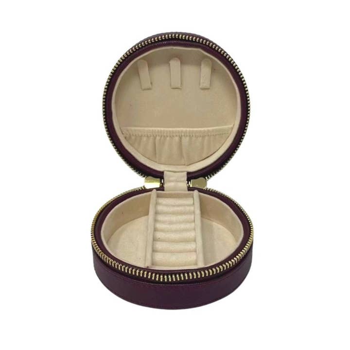 Harper James - Wholesale Jewelry Box/Organizer - Round Travel Jewelry case10