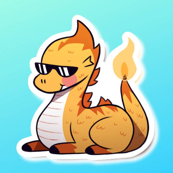 Sticker Dragon - Summer pour la vente par Mega Kawaii Cuties