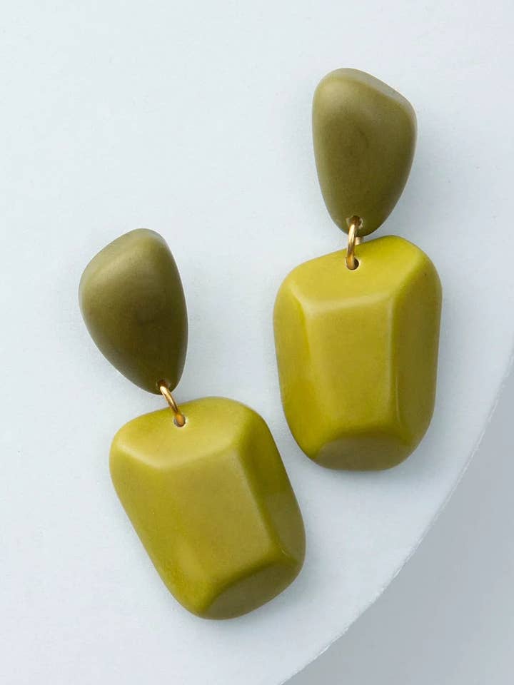 Kiwi Geo Earrings for wholesale by Noonday