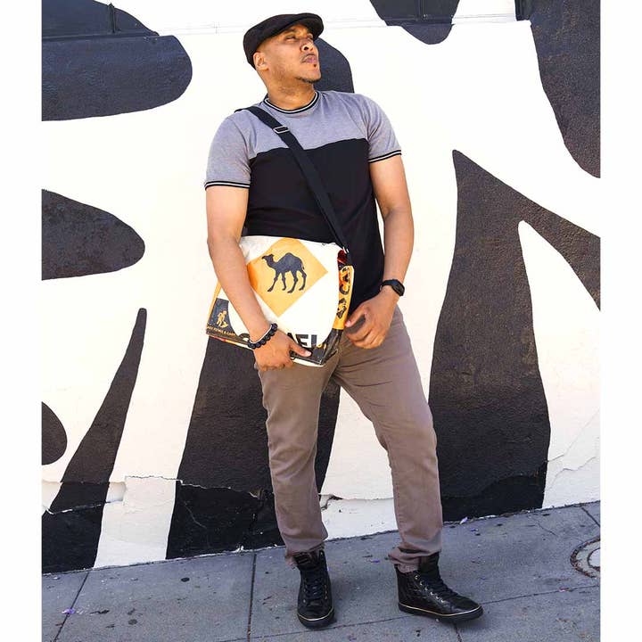 Malia Designs - Wholesale Messenger Bag - Unisex - Camel Messenger Bag - Eco-Friendly and Fair Trade