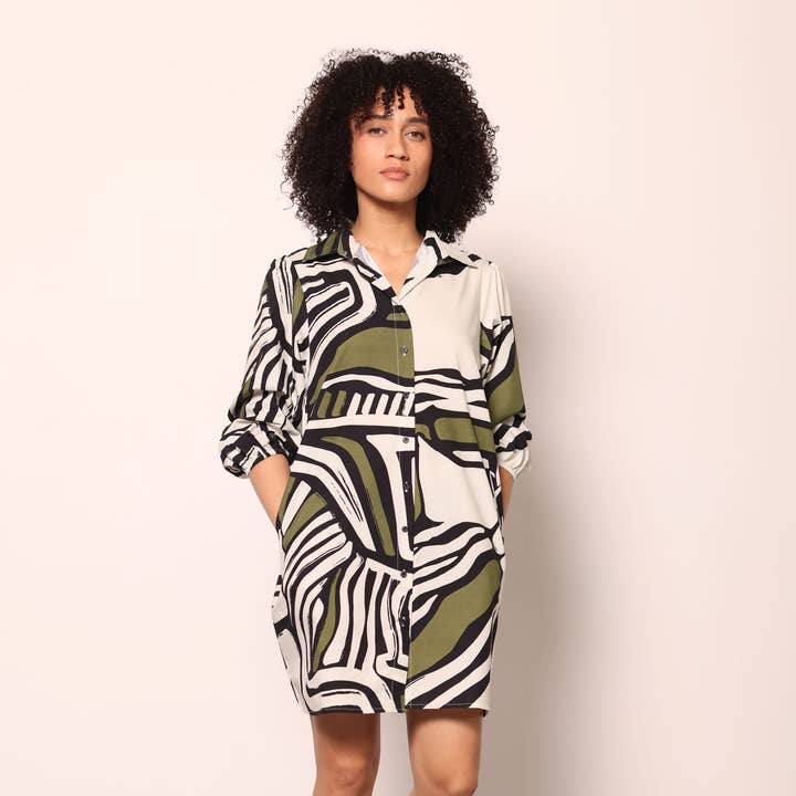 ZEBRA AVA DRESS for wholesale by Maude-Vivante